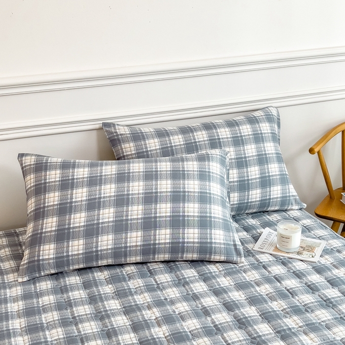 91家纺网 家纺一手货源 找家纺 （总）希廷顿 2025新款色织水洗棉夹棉棉花床笠床笠单件单床笠