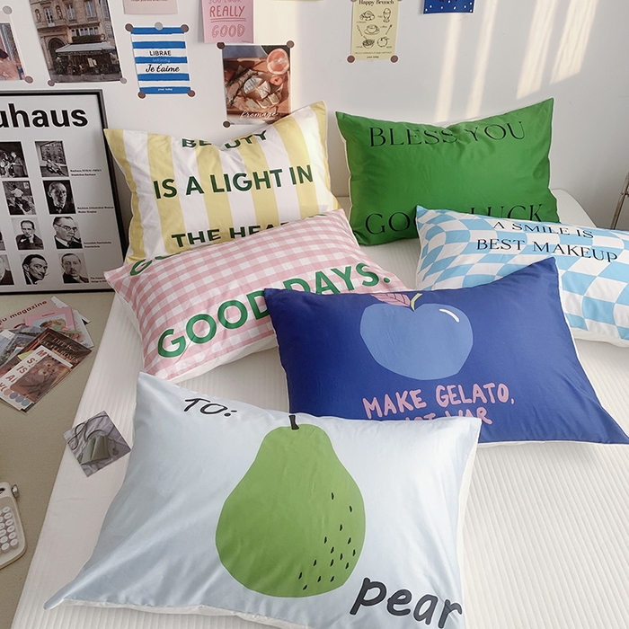 91家纺网 家纺一手货源 找家纺 （总）柚可家居 2024新款数码定版全棉单枕套系列-多巴胺系列一