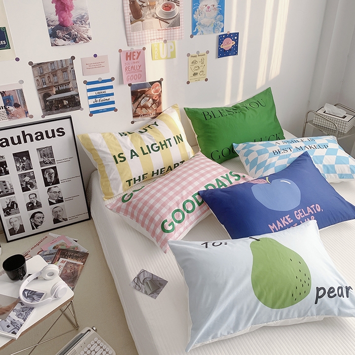 91家纺网 家纺一手货源 找家纺 （总）柚可家居 2024新款数码定版全棉单枕套系列-多巴胺系列一