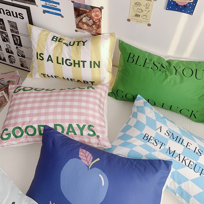 91家纺网 家纺一手货源 找家纺 （总）柚可家居 2024新款数码定版全棉单枕套系列-多巴胺系列一