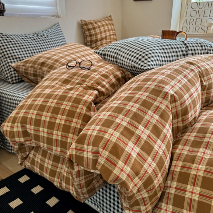 91家纺网 家纺一手货源 找家纺 （总）多品2025新款无印风超柔水洗棉宿舍三件套