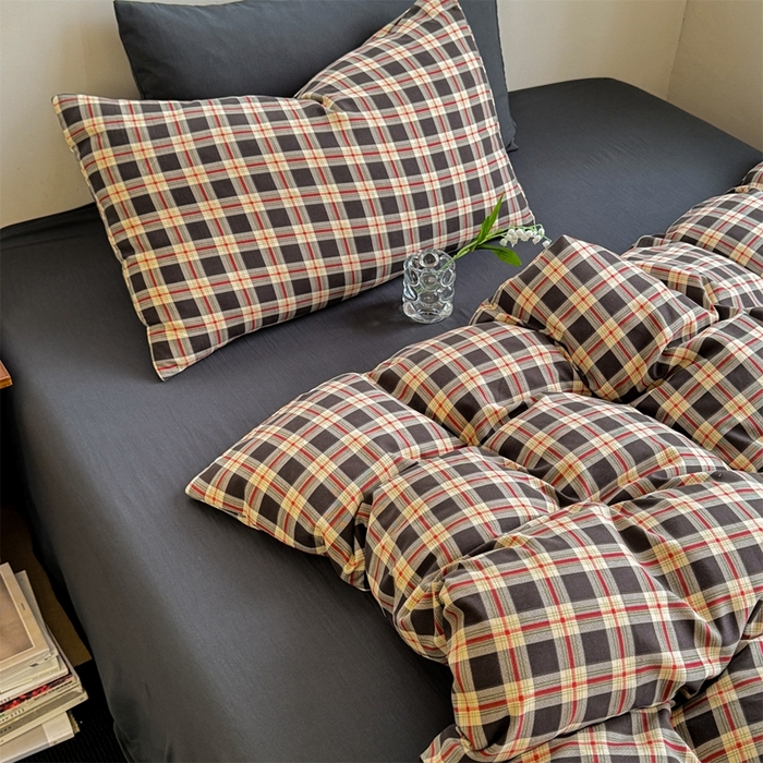 91家纺网 家纺一手货源 找家纺 （总）多品2025新款无印风超柔水洗棉宿舍三件套