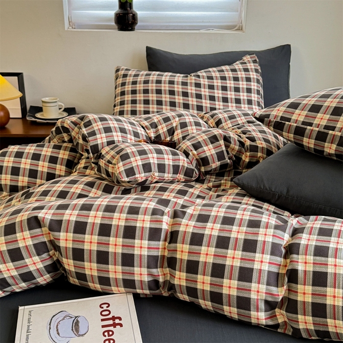 91家纺网 家纺一手货源 找家纺 （总）多品2025新款无印风超柔水洗棉宿舍三件套