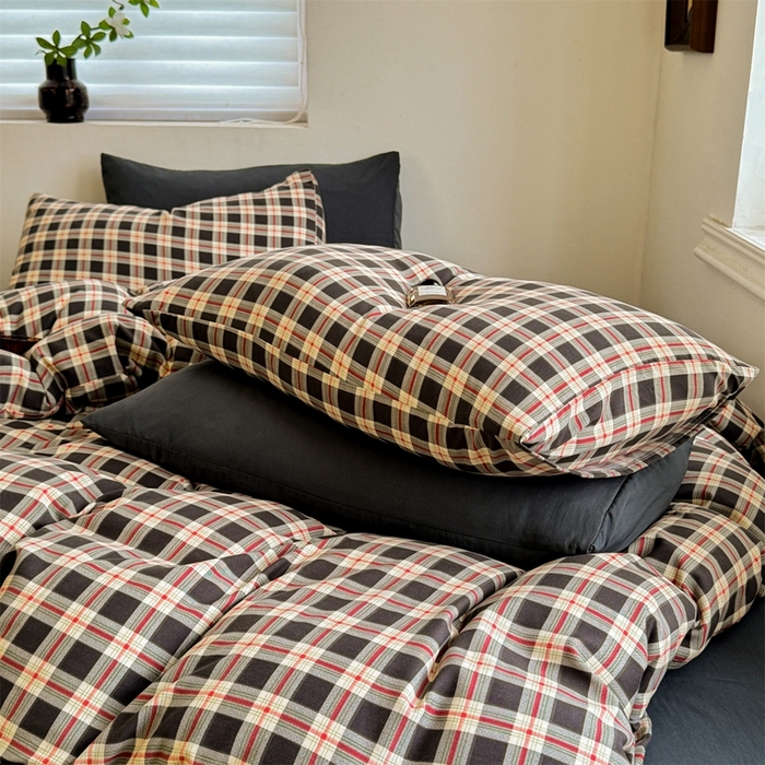 91家纺网 家纺一手货源 找家纺 （总）多品2025新款无印风超柔水洗棉宿舍三件套