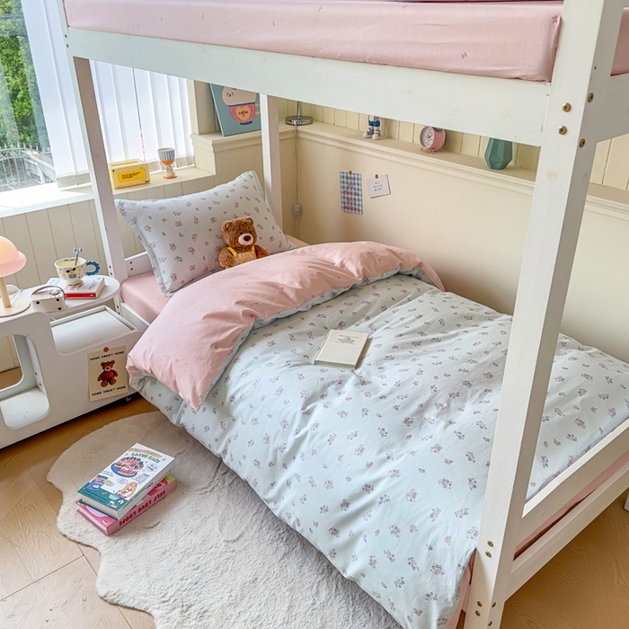 91家纺网 家纺一手货源 找家纺 （总）鑫宇 2025新款全棉纯棉13372宽幅学生上下铺三件套