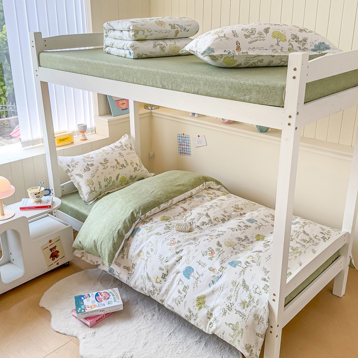 91家纺网 家纺一手货源 找家纺 （总）鑫宇 2025新款全棉纯棉13372宽幅学生上下铺三件套