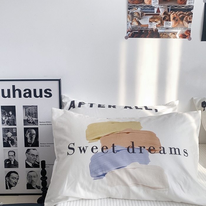 91家纺网 家纺一手货源 找家纺 柚可家居 2024新款数码定版全棉单枕套系列 吐司奶泡