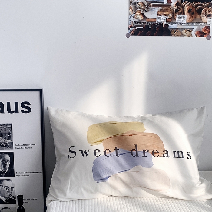 91家纺网 家纺一手货源 找家纺 柚可家居 2024新款数码定版全棉单枕套系列 吐司奶泡