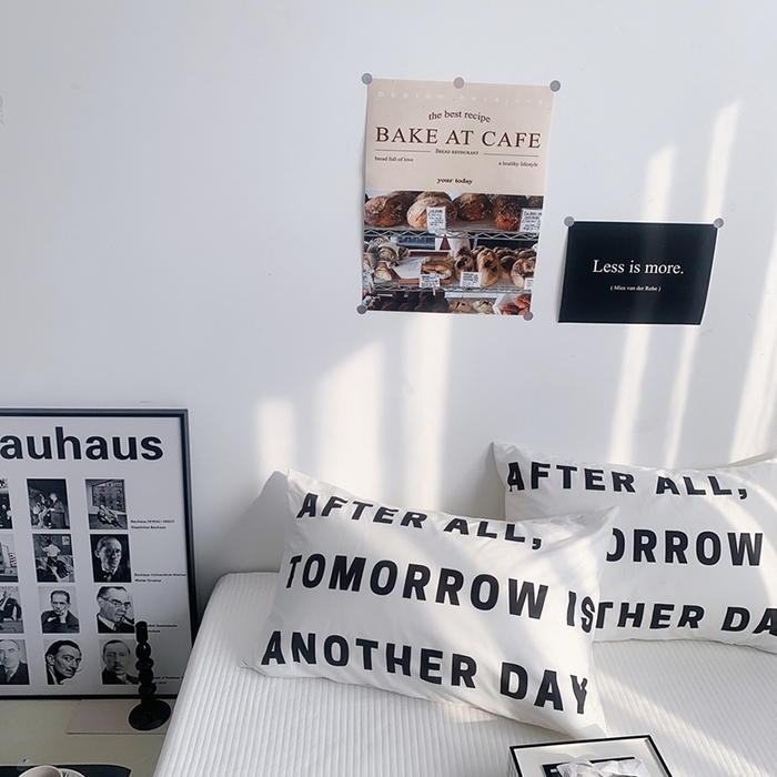 91家纺网 家纺一手货源 找家纺 柚可家居 2024新款数码定版全棉单枕套系列 字母tomor