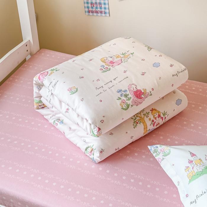 91家纺网 家纺一手货源 找家纺 鑫宇 2025新款全棉纯棉13372宽幅学生上下铺三件套 爱丽丝