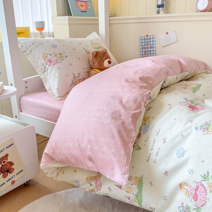 91家纺网 家纺一手货源 找家纺 鑫宇 2025新款全棉纯棉13372宽幅学生上下铺三件套 爱丽丝