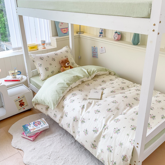 鑫宇 2025新款全棉纯棉13372宽幅学生上下铺三件套 花香丽影