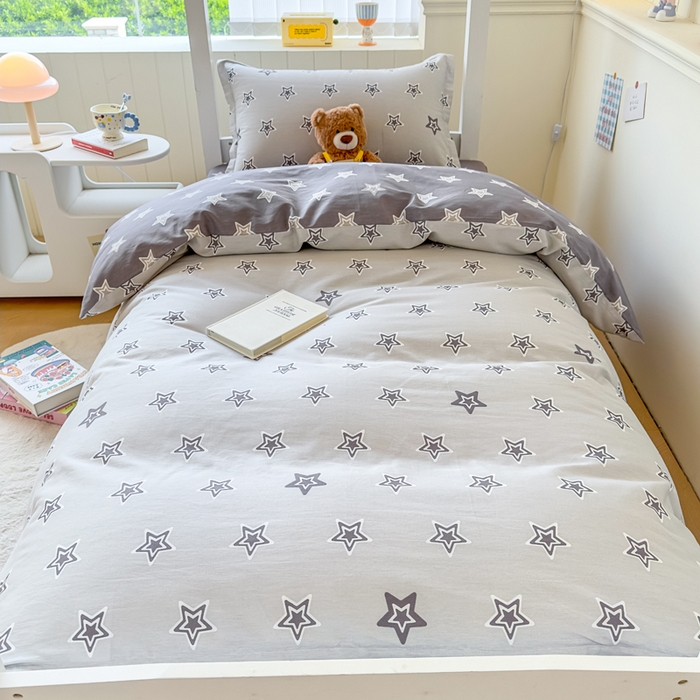 91家纺网 家纺一手货源 找家纺 鑫宇 2025新款全棉纯棉13372宽幅学生上下铺三件套 金吉星