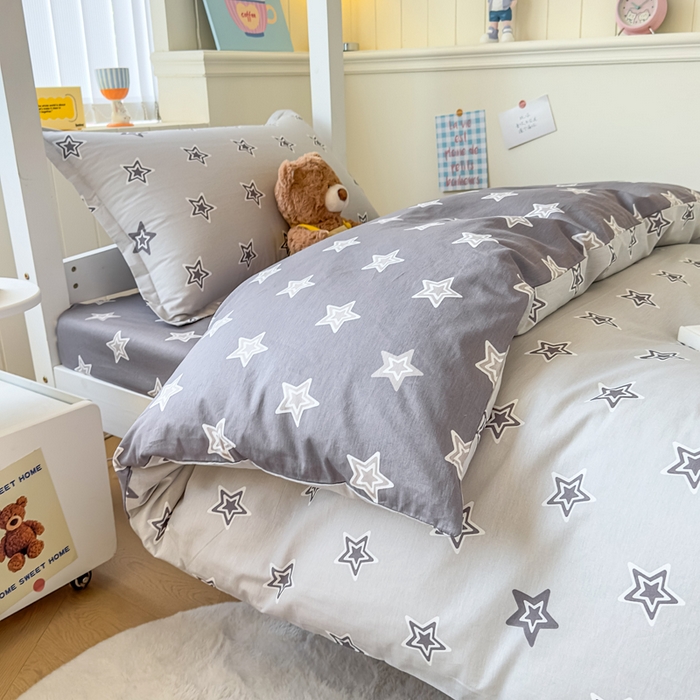 91家纺网 家纺一手货源 找家纺 鑫宇 2025新款全棉纯棉13372宽幅学生上下铺三件套 金吉星