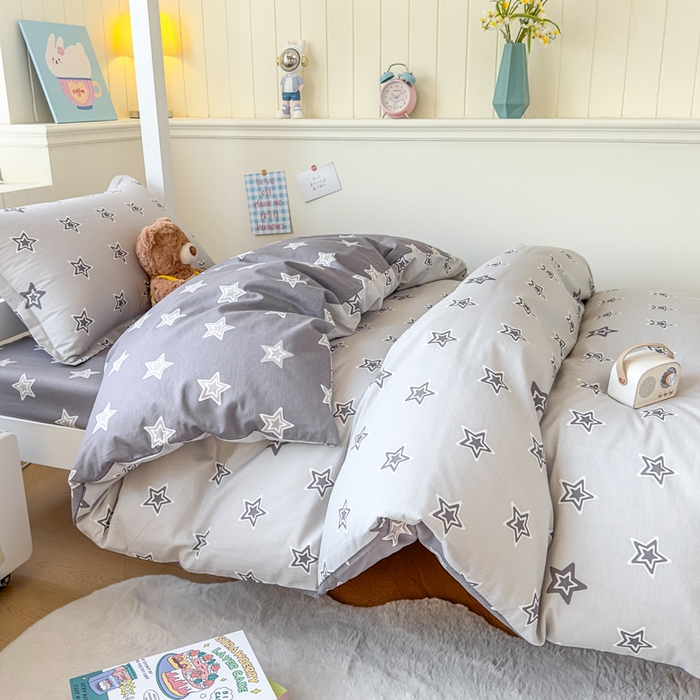 91家纺网 家纺一手货源 找家纺 鑫宇 2025新款全棉纯棉13372宽幅学生上下铺三件套 金吉星