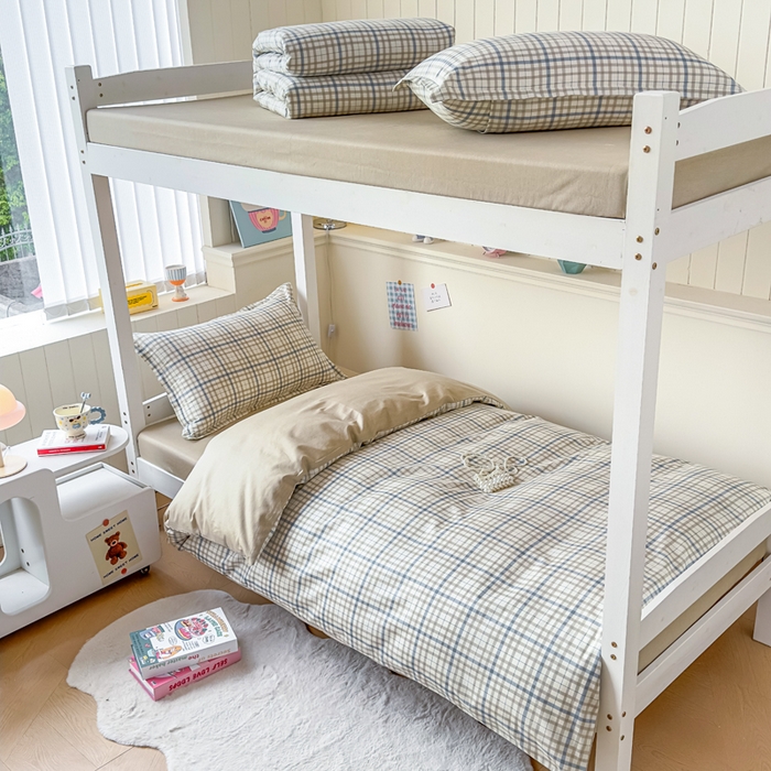 91家纺网 家纺一手货源 找家纺 鑫宇 2025新款全棉纯棉13372宽幅学生上下铺三件套 洛卡时尚