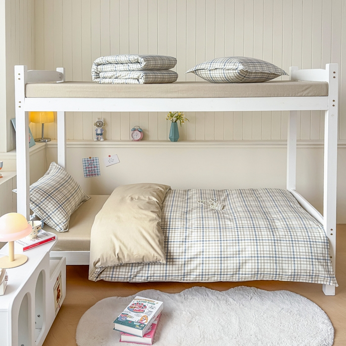 91家纺网 家纺一手货源 找家纺 鑫宇 2025新款全棉纯棉13372宽幅学生上下铺三件套 洛卡时尚