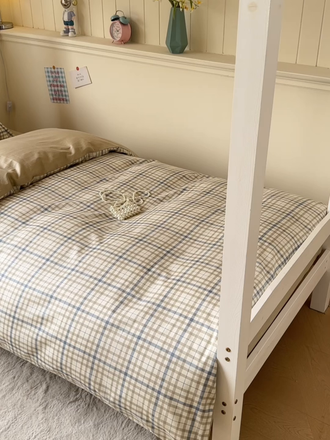 91家纺网 家纺一手货源 找家纺 鑫宇 2025新款全棉纯棉13372宽幅学生上下铺三件套 洛卡时尚