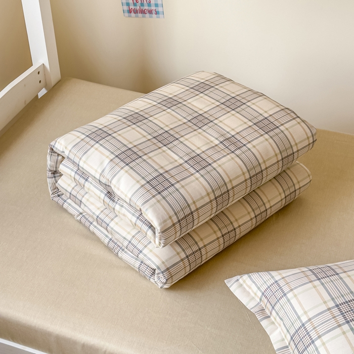 91家纺网 家纺一手货源 找家纺 鑫宇 2025新款全棉纯棉13372宽幅学生上下铺三件套 美拉德