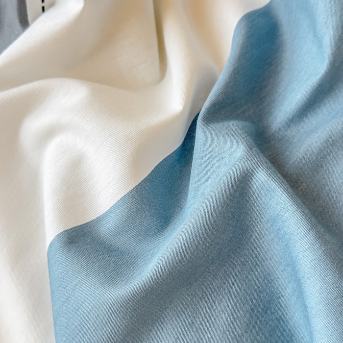 91家纺网 家纺一手货源 找家纺 鑫宇 2025新款全棉纯棉13372宽幅学生上下铺三件套 迷人线条