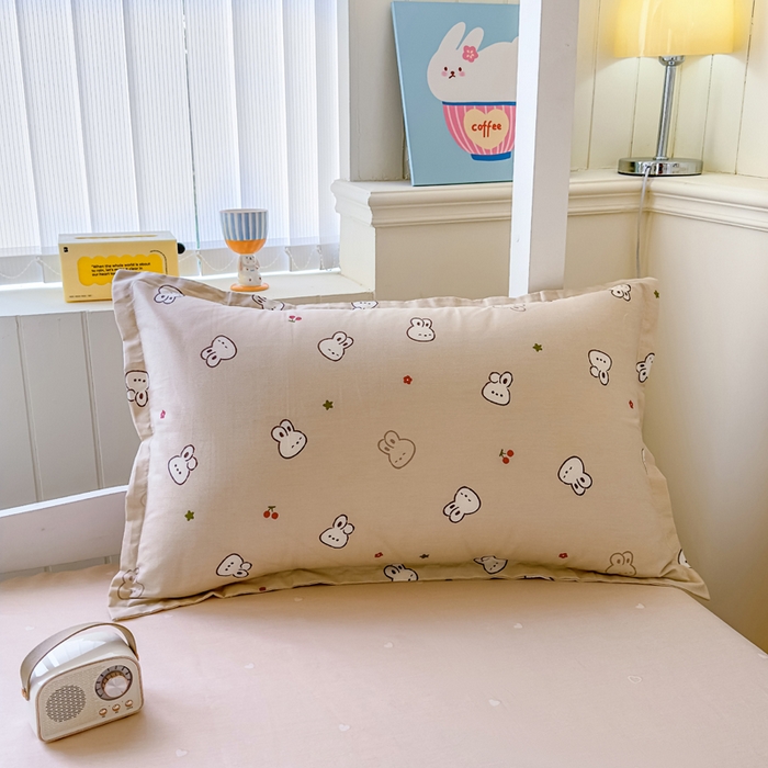 91家纺网 家纺一手货源 找家纺 鑫宇 2025新款全棉纯棉13372宽幅学生上下铺三件套 米菲