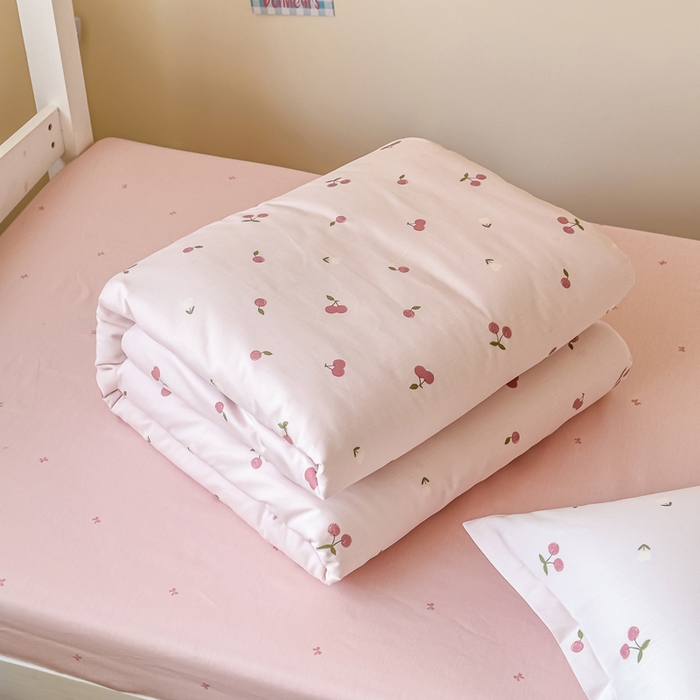 91家纺网 家纺一手货源 找家纺 鑫宇 2025新款全棉纯棉13372宽幅学生上下铺三件套 蜜果