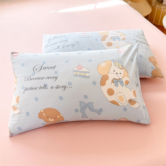 91家纺网 家纺一手货源 找家纺 （总）多品2025新款宿舍卡通ins风水洗棉枕套