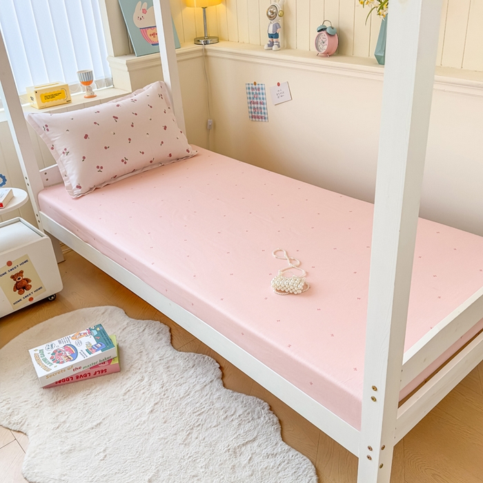 91家纺网 家纺一手货源 找家纺 鑫宇 2025新款全棉纯棉13372宽幅学生上下铺三件套 蜜果