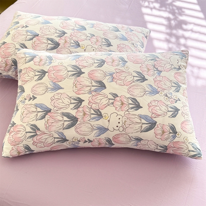 91家纺网 家纺一手货源 找家纺 （总）多品2025新款宿舍卡通ins风水洗棉枕套