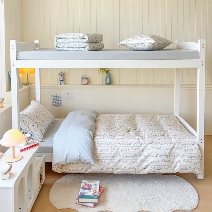 91家纺网 家纺一手货源 找家纺 鑫宇 2025新款全棉纯棉13372宽幅学生上下铺三件套 暮染轻纱