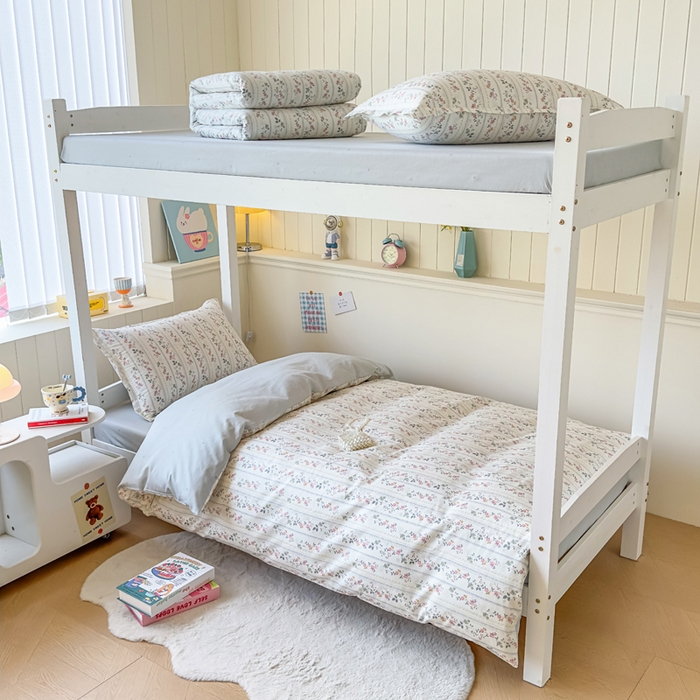 91家纺网 家纺一手货源 找家纺 鑫宇 2025新款全棉纯棉13372宽幅学生上下铺三件套 暮染轻纱