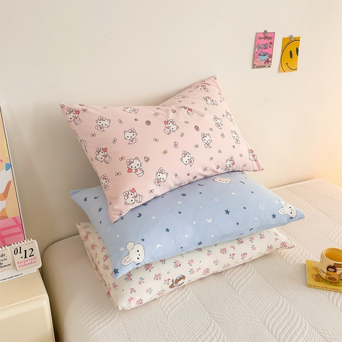 91家纺网 家纺一手货源 找家纺 （总）多品2025新款宿舍卡通ins风水洗棉枕套