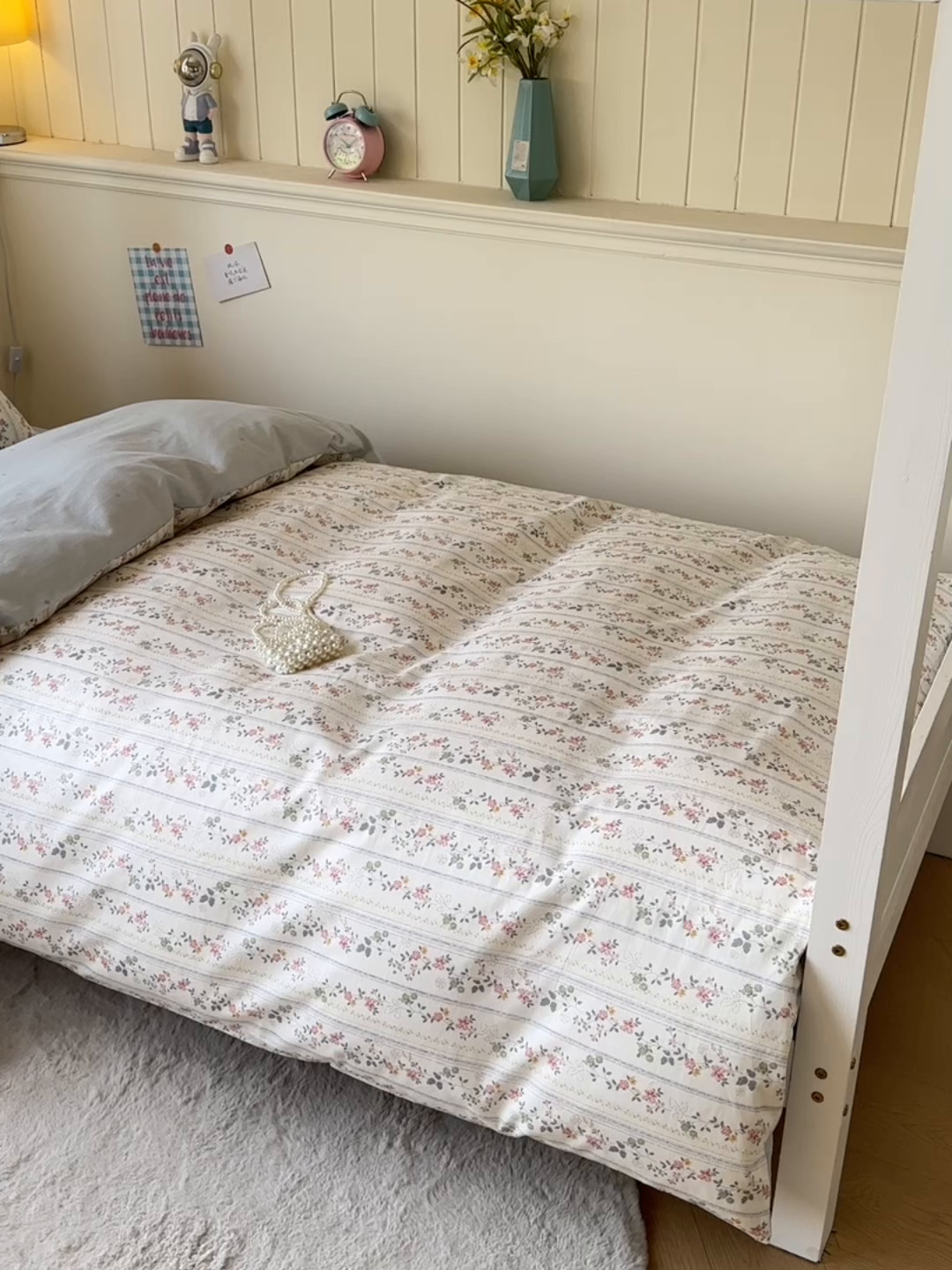 91家纺网 家纺一手货源 找家纺 鑫宇 2025新款全棉纯棉13372宽幅学生上下铺三件套 暮染轻纱