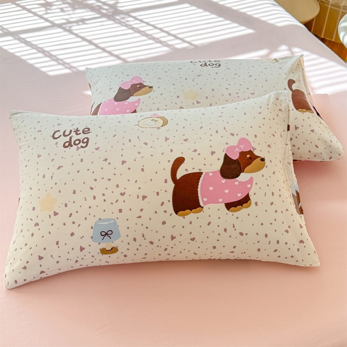 多品2025新款宿舍卡通ins风水洗棉枕套 小可爱