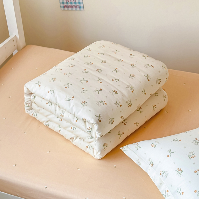 91家纺网 家纺一手货源 找家纺 鑫宇 2025新款全棉纯棉13372宽幅学生上下铺三件套 浅浅花样