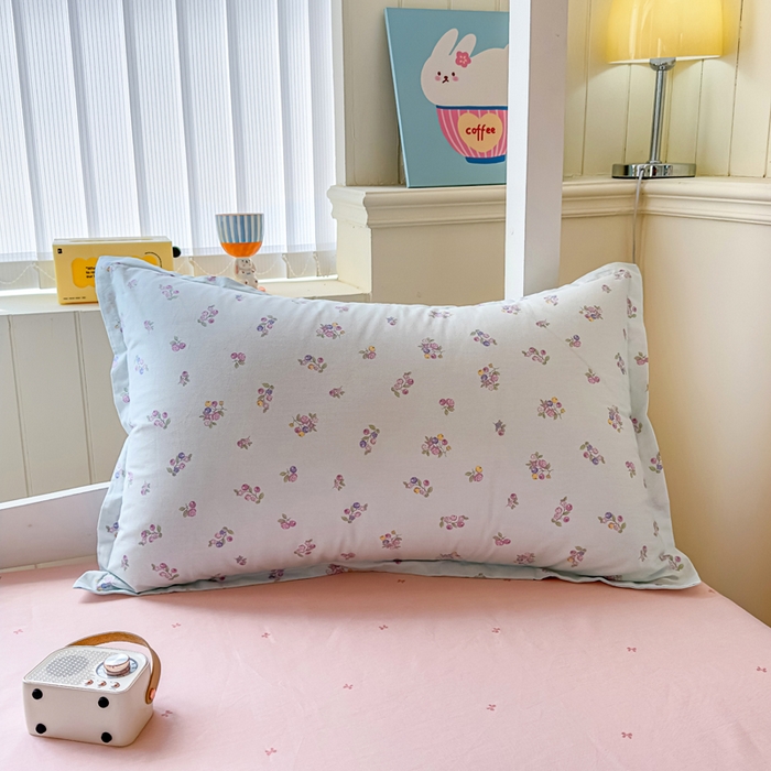 91家纺网 家纺一手货源 找家纺 鑫宇 2025新款全棉纯棉13372宽幅学生上下铺三件套 清风花夏