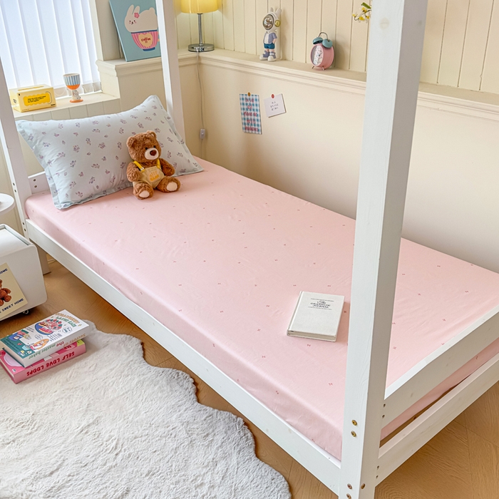 91家纺网 家纺一手货源 找家纺 鑫宇 2025新款全棉纯棉13372宽幅学生上下铺三件套 清风花夏