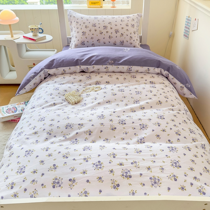 91家纺网 家纺一手货源 找家纺 鑫宇 2025新款全棉纯棉13372宽幅学生上下铺三件套 清风若凡