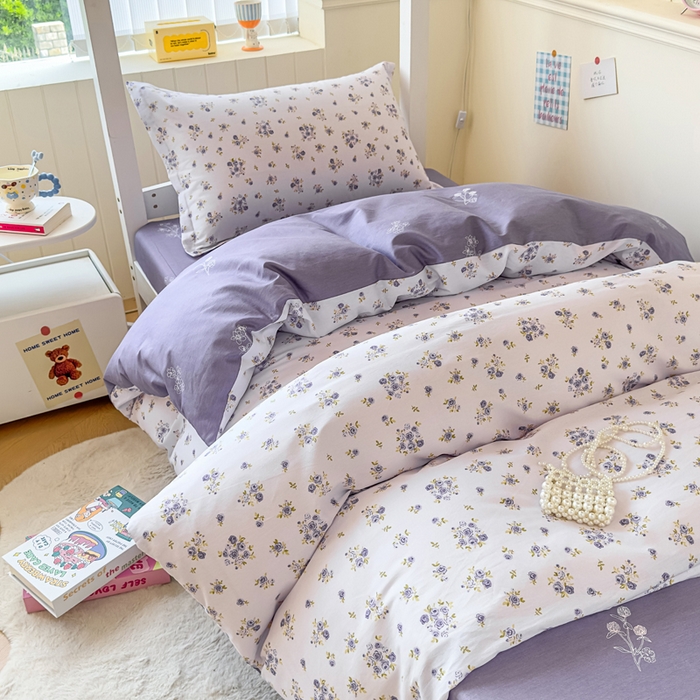 91家纺网 家纺一手货源 找家纺 鑫宇 2025新款全棉纯棉13372宽幅学生上下铺三件套 清风若凡