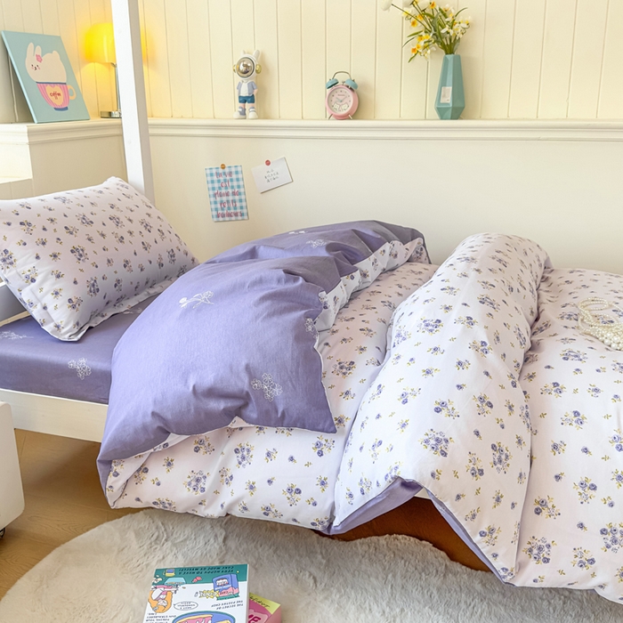 91家纺网 家纺一手货源 找家纺 鑫宇 2025新款全棉纯棉13372宽幅学生上下铺三件套 清风若凡