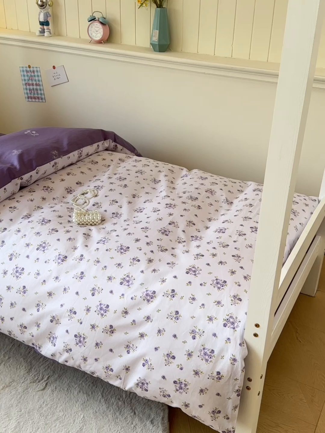 91家纺网 家纺一手货源 找家纺 鑫宇 2025新款全棉纯棉13372宽幅学生上下铺三件套 清风若凡