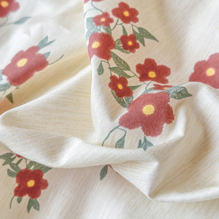 91家纺网 家纺一手货源 找家纺 鑫宇 2025新款全棉纯棉13372宽幅学生上下铺三件套 清风细语