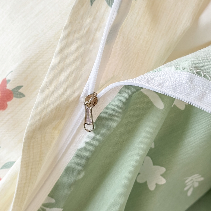 91家纺网 家纺一手货源 找家纺 鑫宇 2025新款全棉纯棉13372宽幅学生上下铺三件套 清风细语