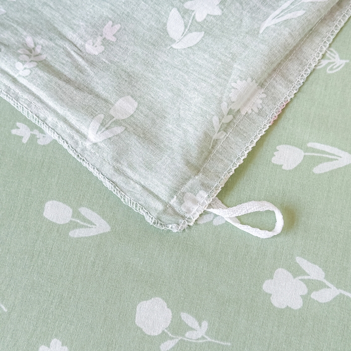 91家纺网 家纺一手货源 找家纺 鑫宇 2025新款全棉纯棉13372宽幅学生上下铺三件套 清风细语