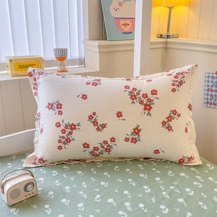 91家纺网 家纺一手货源 找家纺 鑫宇 2025新款全棉纯棉13372宽幅学生上下铺三件套 清风细语