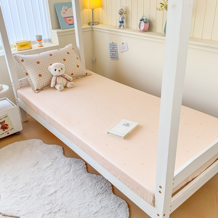 91家纺网 家纺一手货源 找家纺 鑫宇 2025新款全棉纯棉13372宽幅学生上下铺三件套 秋实