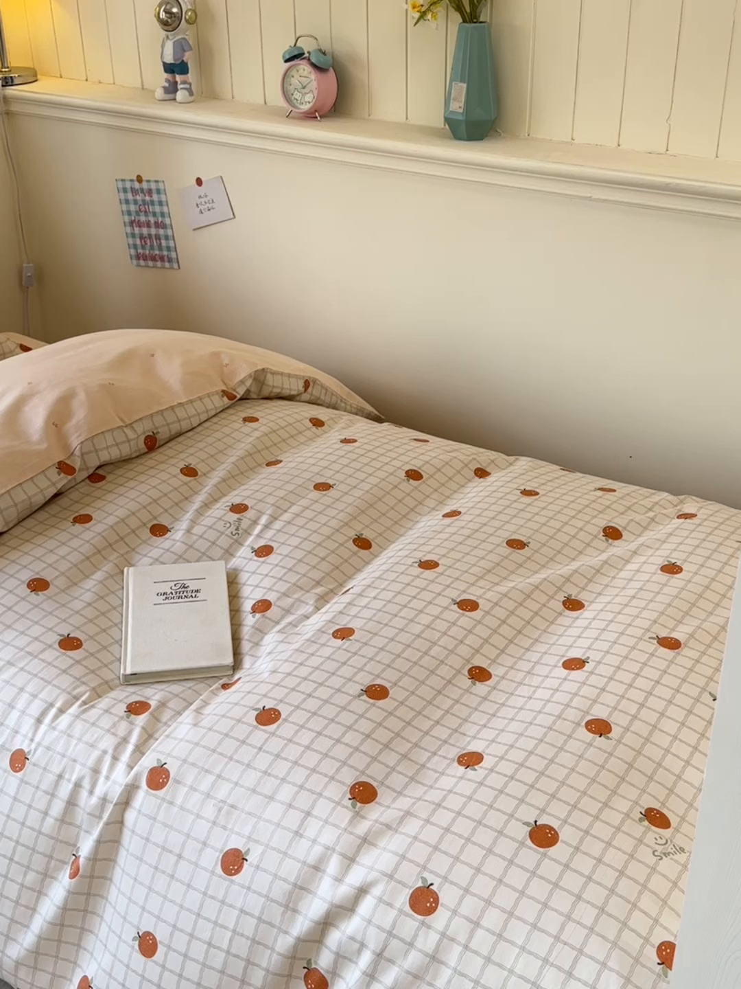 91家纺网 家纺一手货源 找家纺 鑫宇 2025新款全棉纯棉13372宽幅学生上下铺三件套 秋实