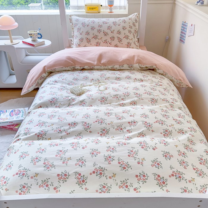 91家纺网 家纺一手货源 找家纺 鑫宇 2025新款全棉纯棉13372宽幅学生上下铺三件套 素寻