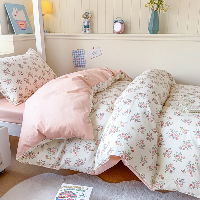 91家纺网 家纺一手货源 找家纺 鑫宇 2025新款全棉纯棉13372宽幅学生上下铺三件套 素寻