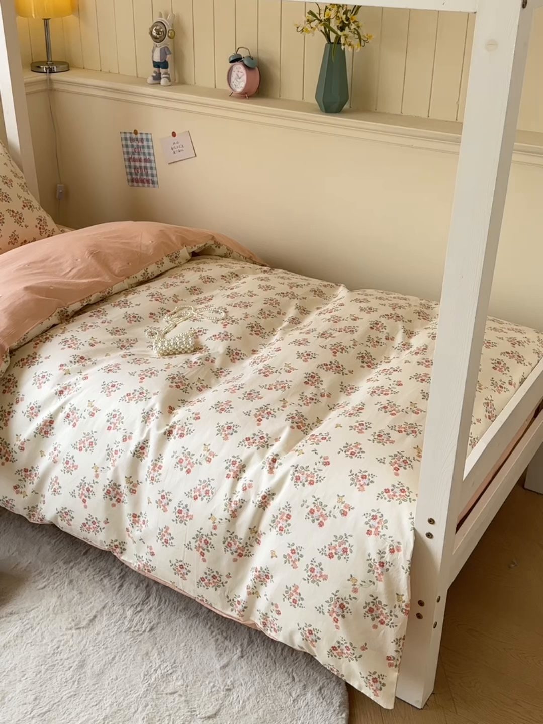 91家纺网 家纺一手货源 找家纺 鑫宇 2025新款全棉纯棉13372宽幅学生上下铺三件套 素寻